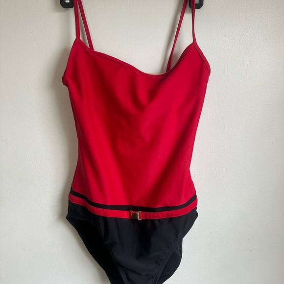 Anne Cole Other - Anne Cole Red and Black One Piece Swimsuit